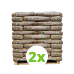 German Pellets (wit) - houtpellets EN+A1 - 2 pallets (132 zakken)